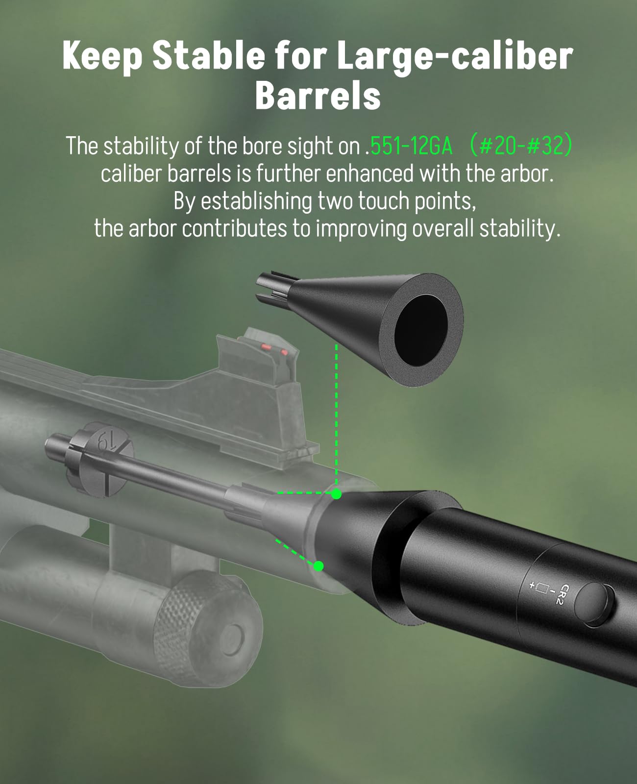 MidTen bore sight green beam enables clear daylight alignment