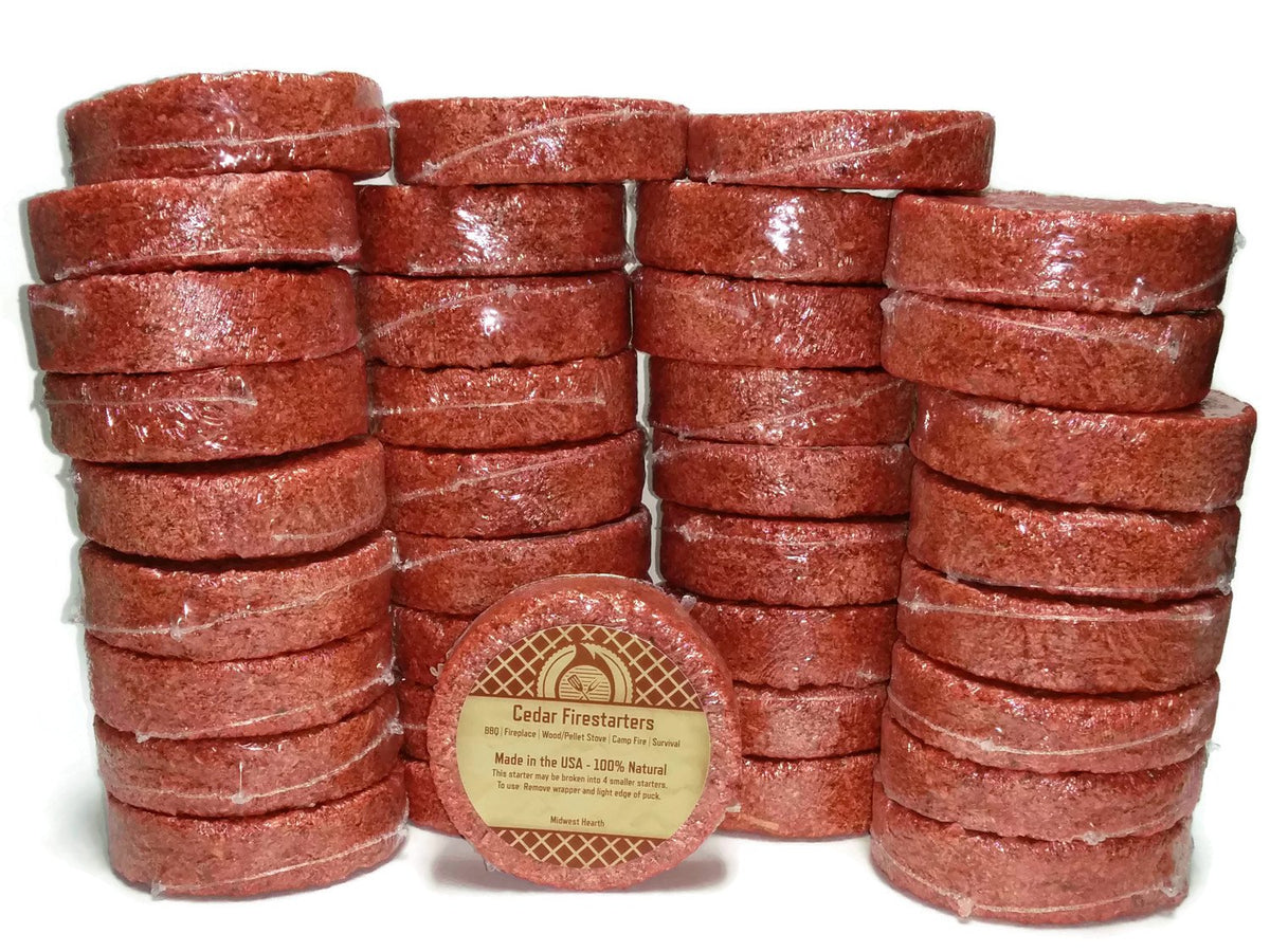 Midwest Hearth cedar fire starter pack 36—easy ignition for quick fires.
