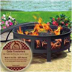 Midwest Hearth cedar fire starter burns hot up to high heat within minutes.