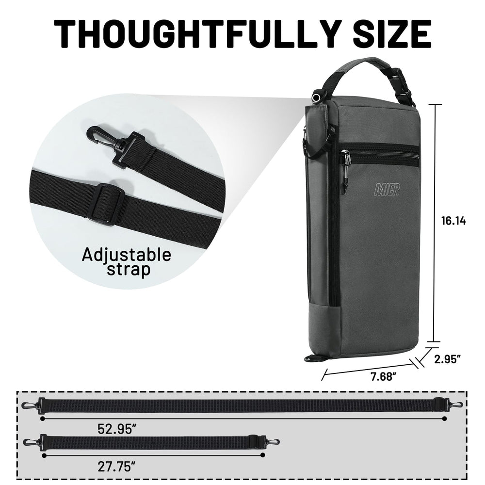 MIER golf cooler bag hanging on cart demonstrates versatility on the course.