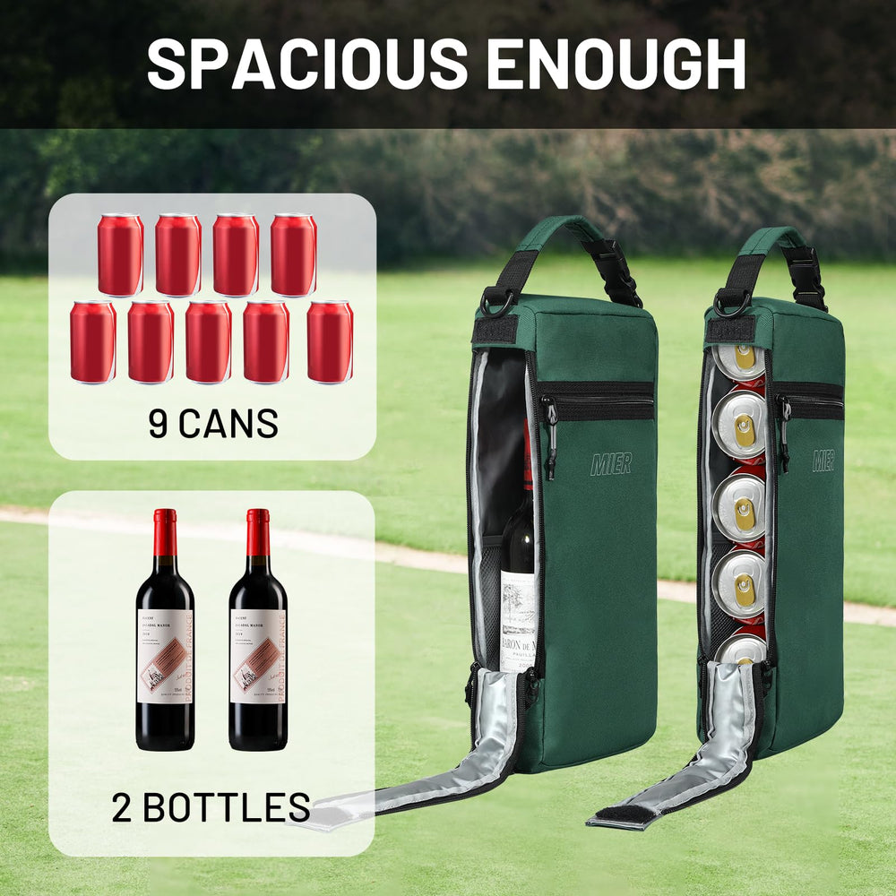 MIER Golf Cooler Bag detachable handle simplifies carrying and hanging on a cart.