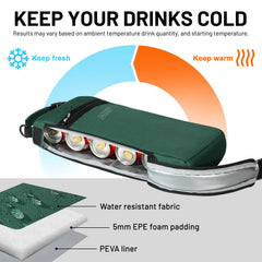 MIER Golf Cooler Bag leak-proof liner prevents spills and makes cleanup easy.