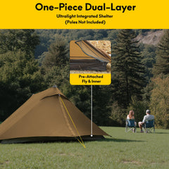 MIER LANSHAN 2 PRO two vestibules provide gear storage and dry entry