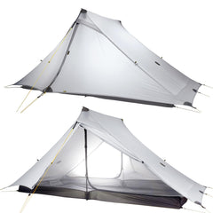 MIER Lanshan Pro tent packed compactly for lightweight backpacking.