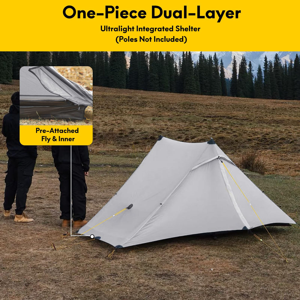 MIER Lanshan Pro with two doors and vestibules for shared camping comfort.