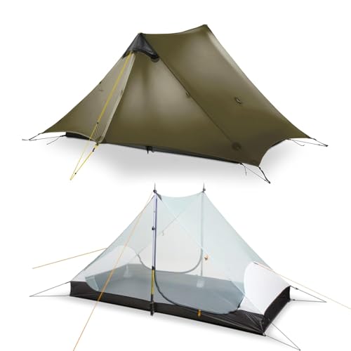 MIER LANSHAN ultralight tent front view offers roomy two-person comfort on outdoor trips.