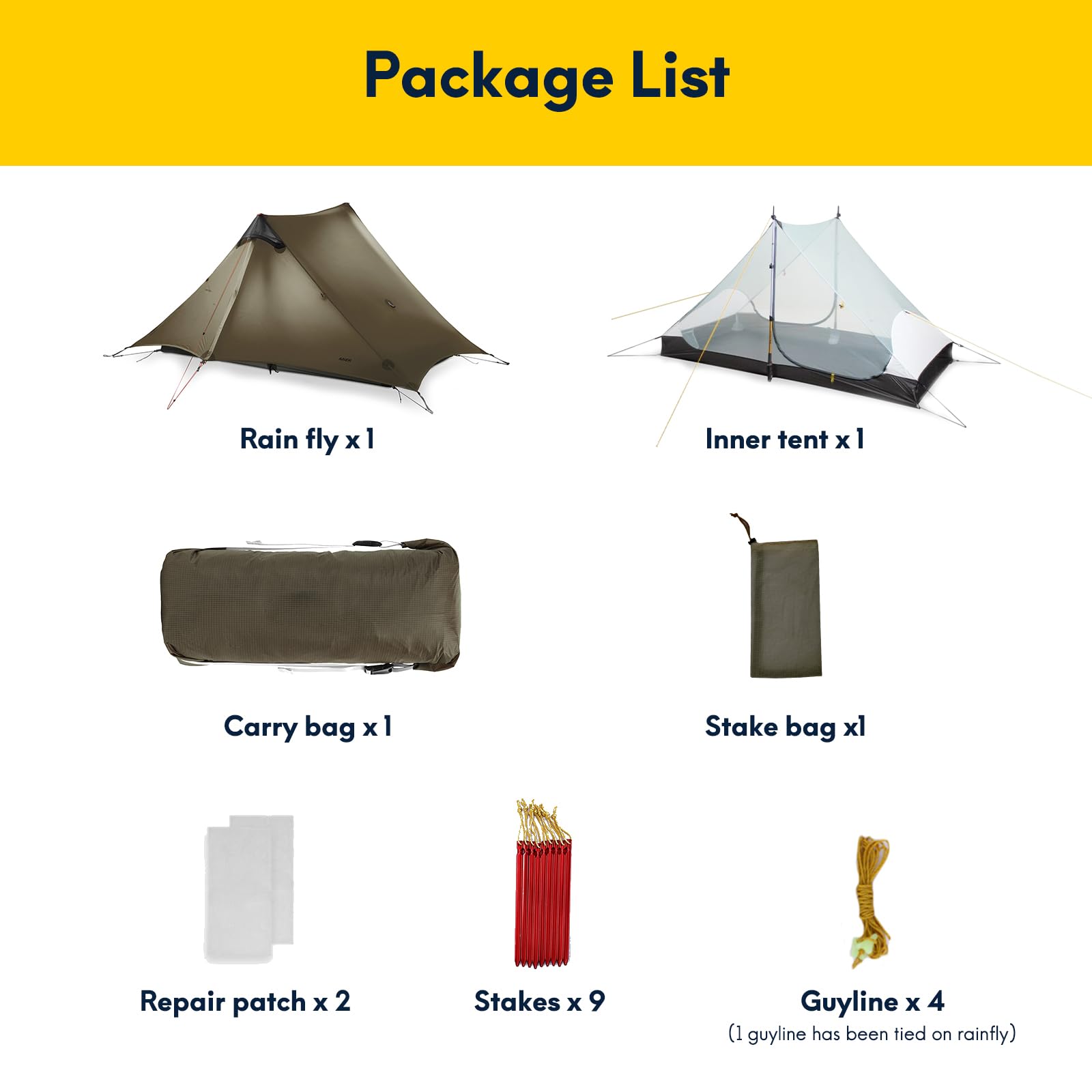 MIER LANSHAN ultralight tent quick-setup scene shows five-to-ten-minute assembly.