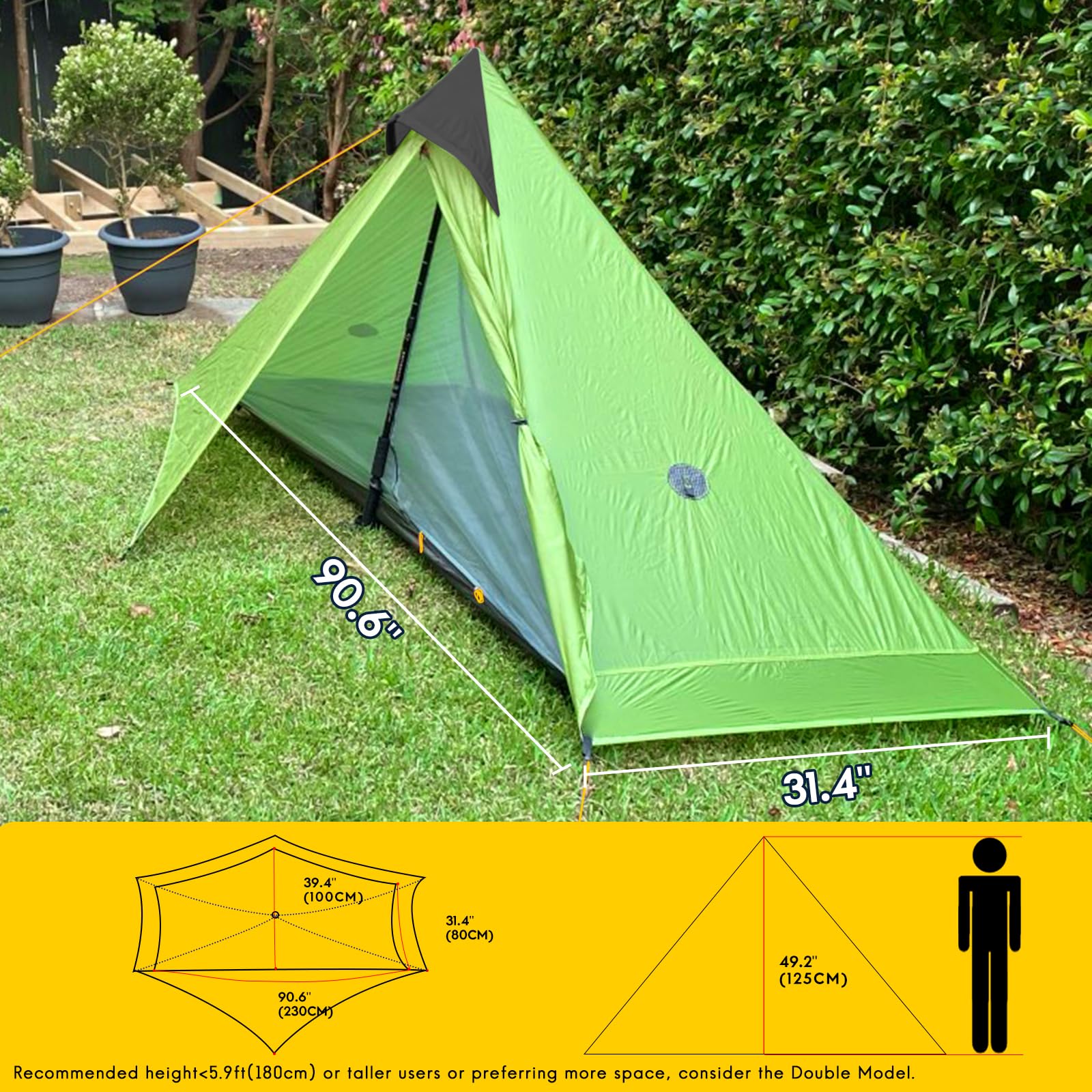 MIER LANSHAN waterproof seam-taped rainfly for reliable protection