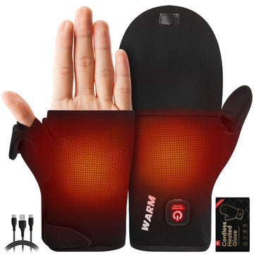 Mierns heated gloves with battery pack provide portable warmth for outdoor chores.