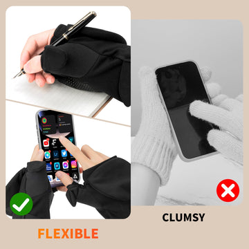 Mierns heated gloves quick charge in 60 minutes for long wear.