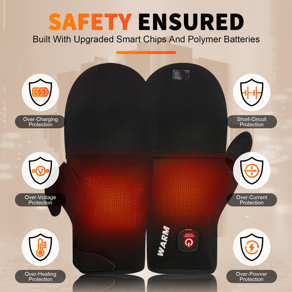 Mierns heated gloves timer helps prevent overheating during use.