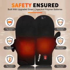 Mierns heated gloves timer helps prevent overheating during use.