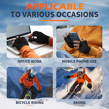 Mierns heated gloves feature two heat modes for customized warmth on commutes and sports.