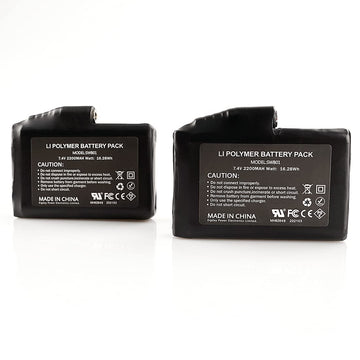 MIEVNIO 7.4V 2200mAh battery pack powering heated gloves for extended warmth.