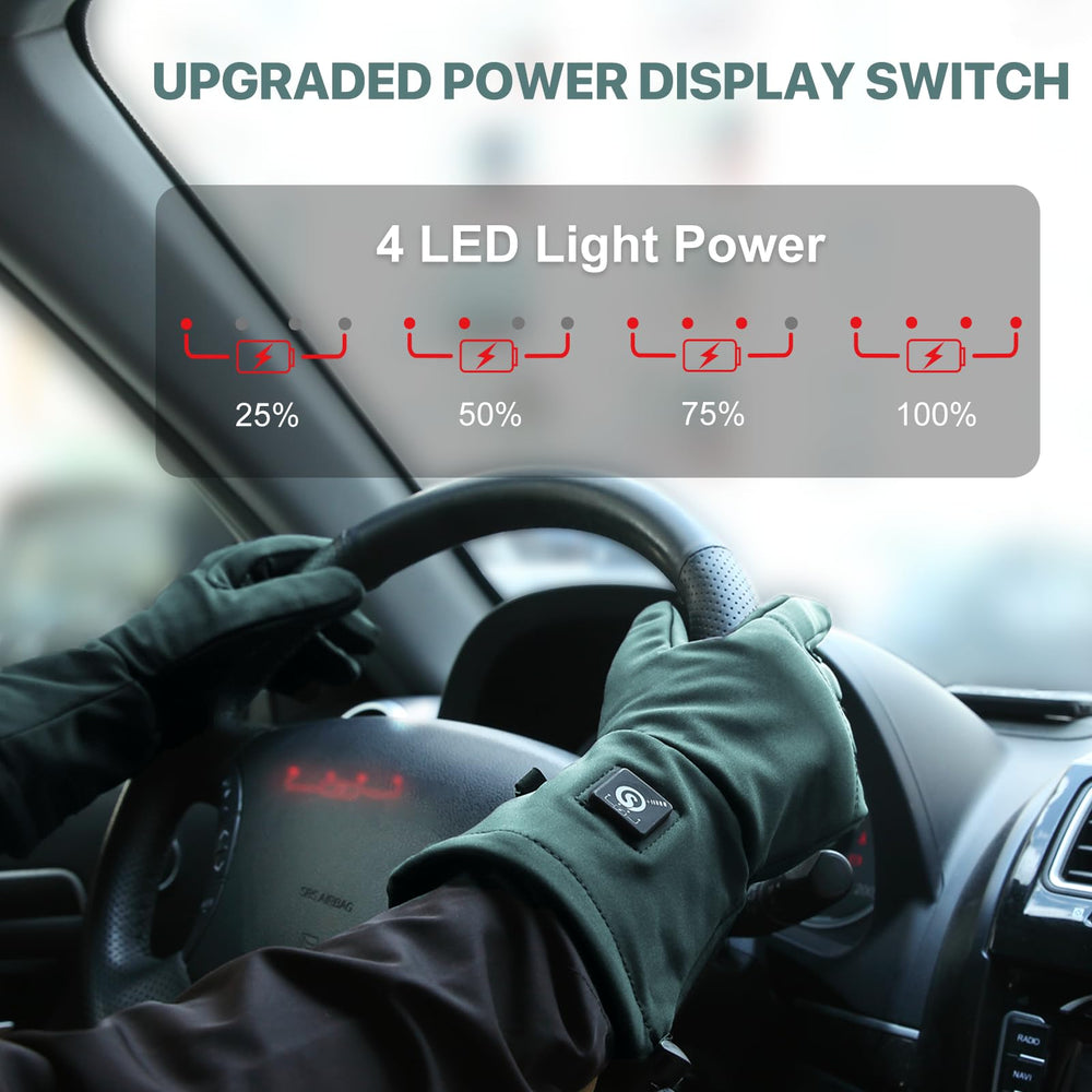 MIEVNIO heated gloves fingertips heat for precise touchscreen use.