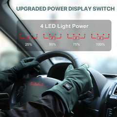 MIEVNIO heated gloves fingertips heat for precise touchscreen use.