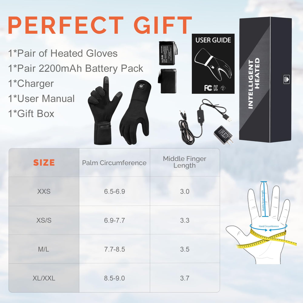 MIEVNIO heated gloves gift-ready packaging ideal for winter gifts