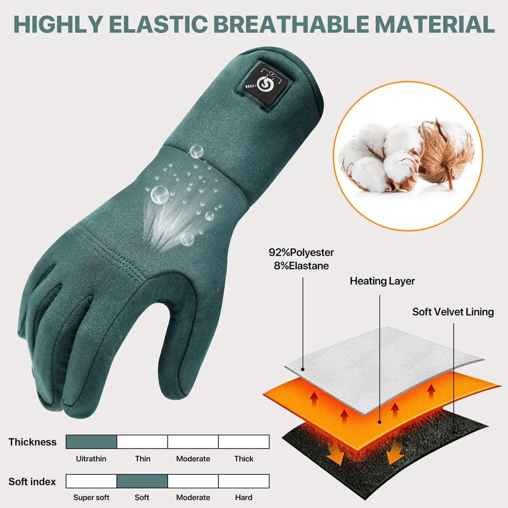 MIEVNIO heated gloves water-resistant design for outdoor winter activities.