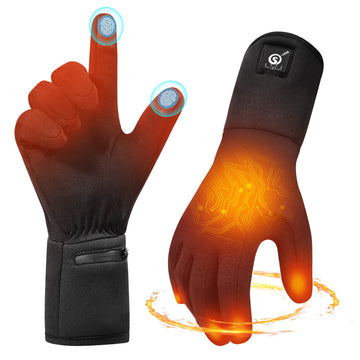 MIEVNIO heated gloves soft liner closeup for breathable warmth and comfort