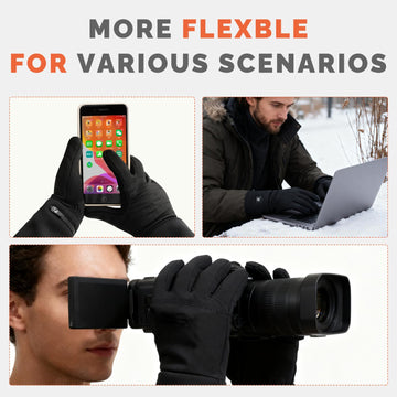 MIEVNIO heated gloves touchscreen area enables use of devices without removal