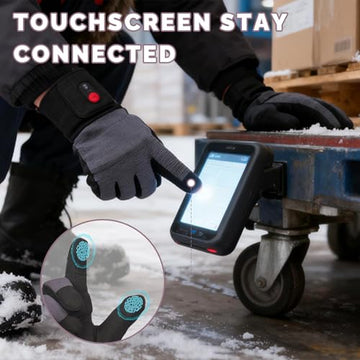 MIEVNIO heated work gloves in-use during cold line repair with dexterity