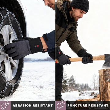 MIEVNIO heated work gloves reinforced knuckle protection for rugged handling