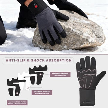 MIEVNIO heated work gloves touchscreen fingertips enable device use