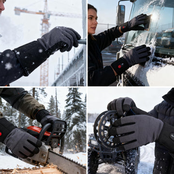 MIEVNIO heated work gloves two batteries provide extended operation