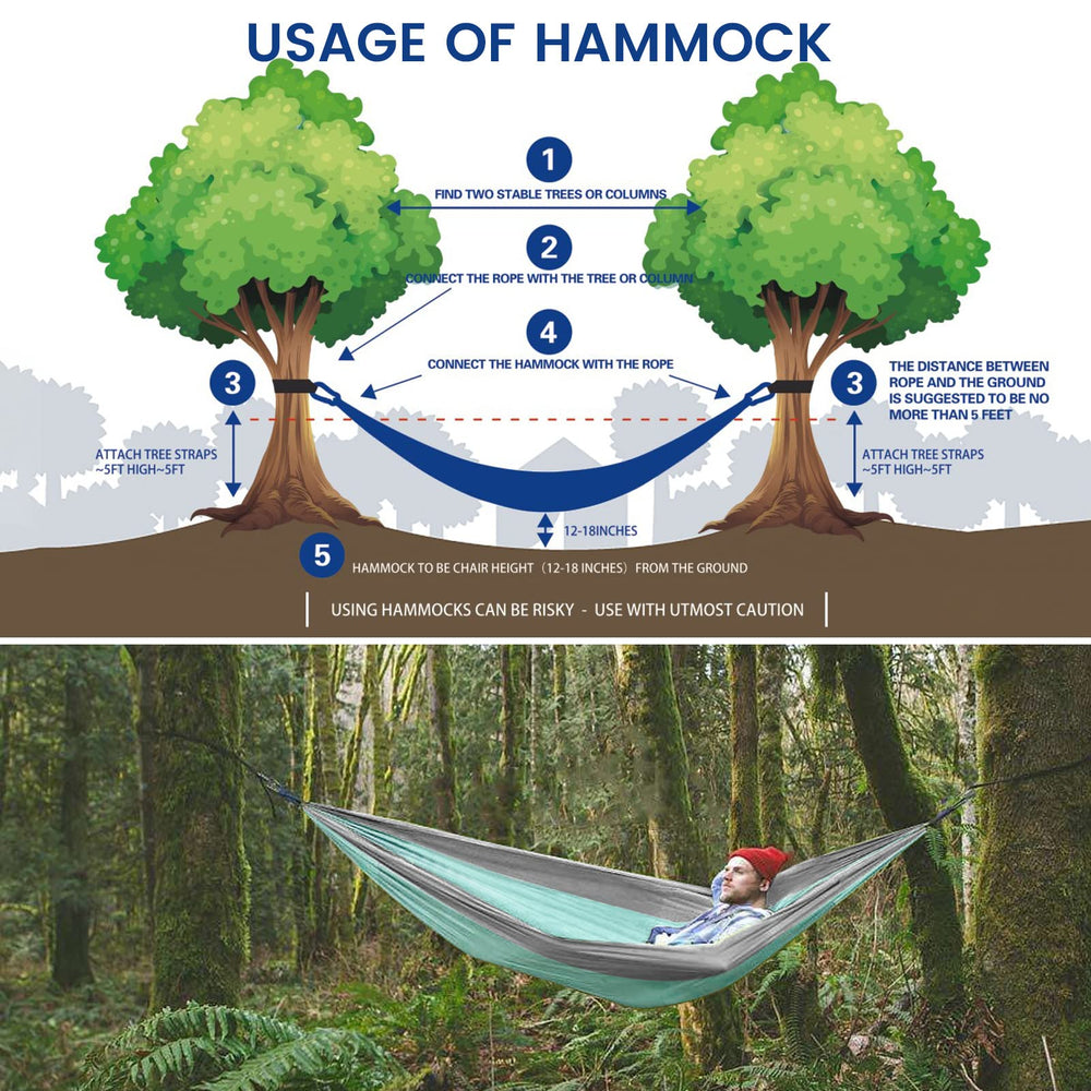 MIFXIN included tree straps and carabiners simplify quick setup.