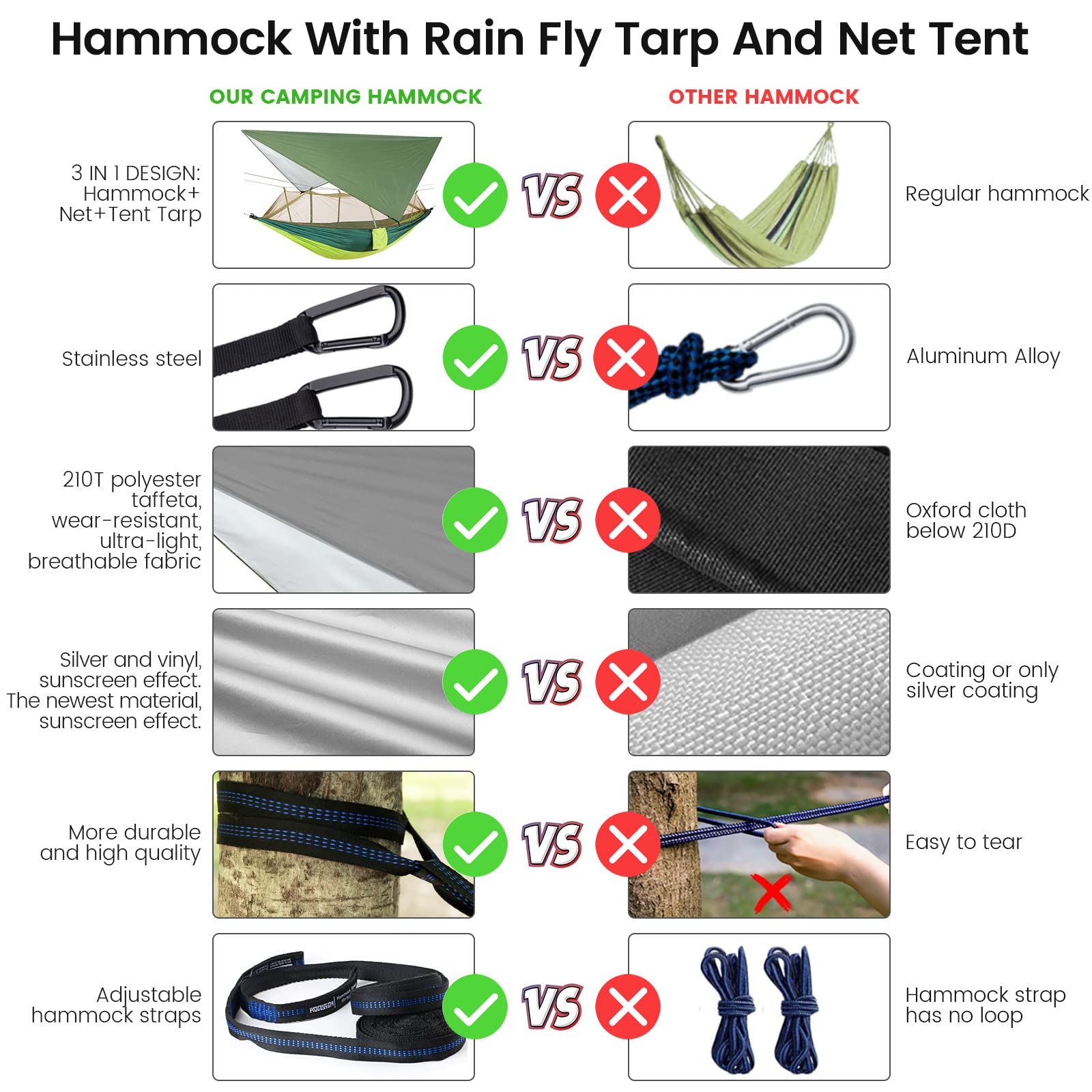 MIFXIN double hammock ready for two-person adventures.