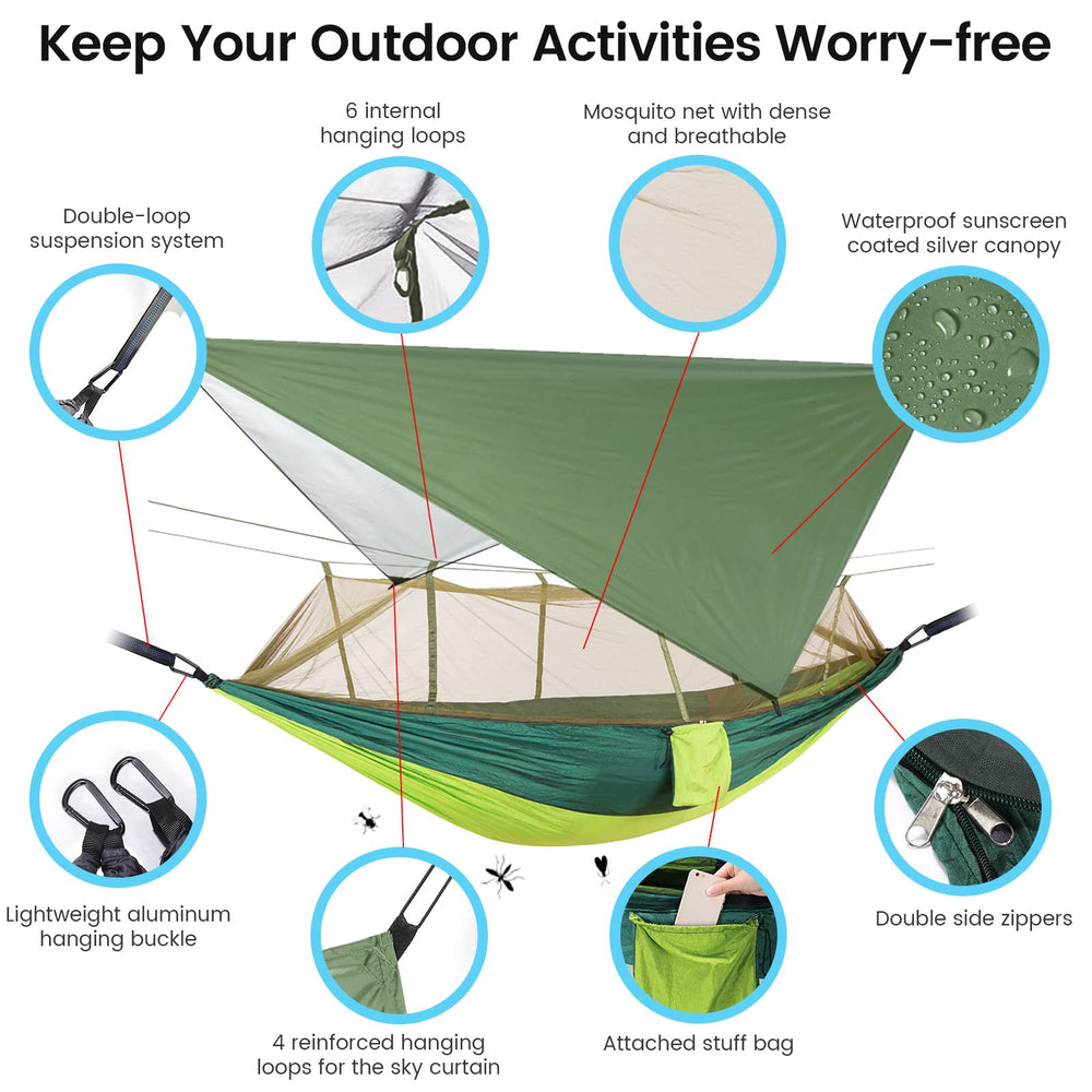 MIFXIN carabiners are strong, safe, and snag-free during setup.