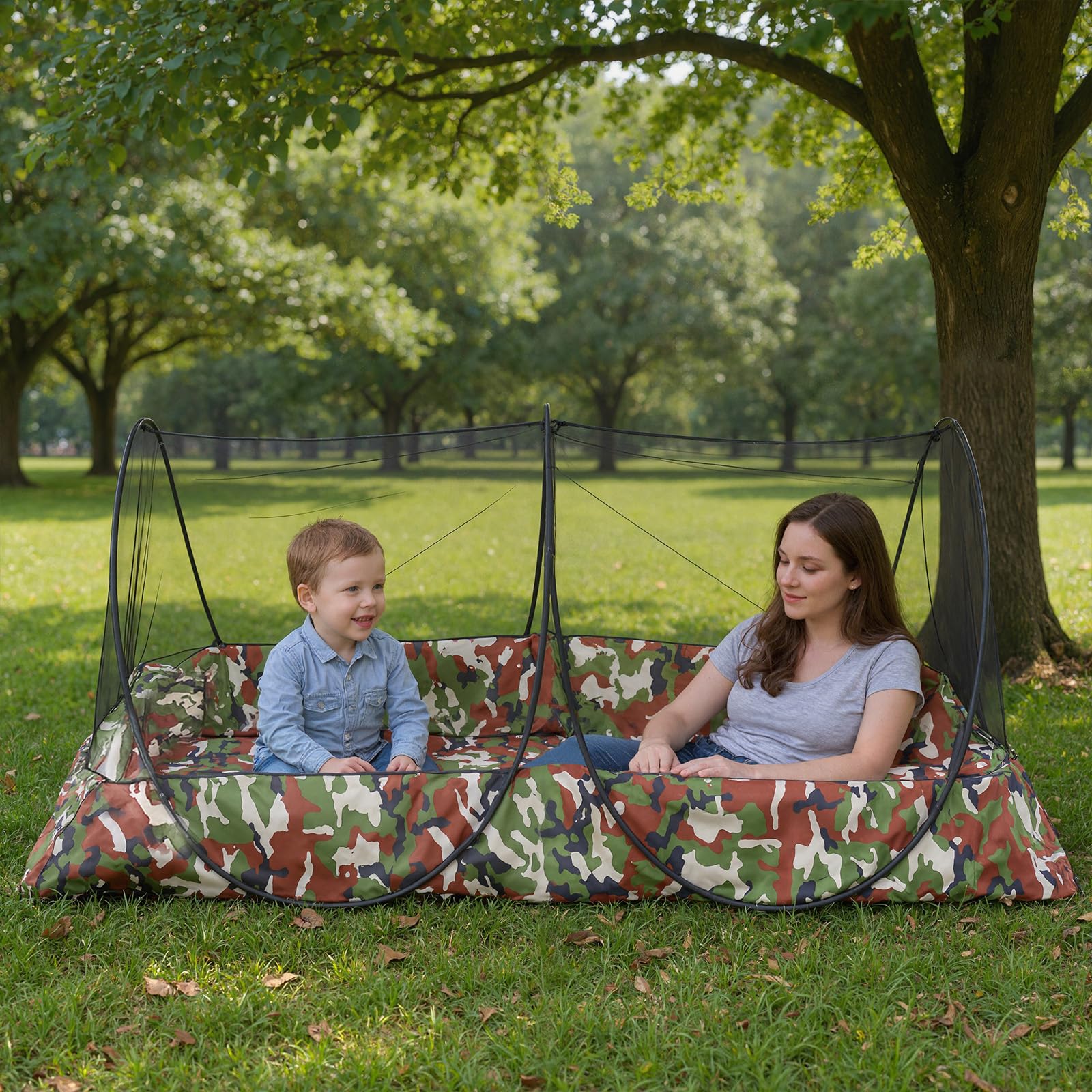 MIFXIN spacious 78x47x29 inch setup offers breathable room for two sleepers.
