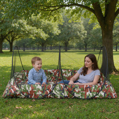 MIFXIN spacious 78x47x29 inch setup offers breathable room for two sleepers.