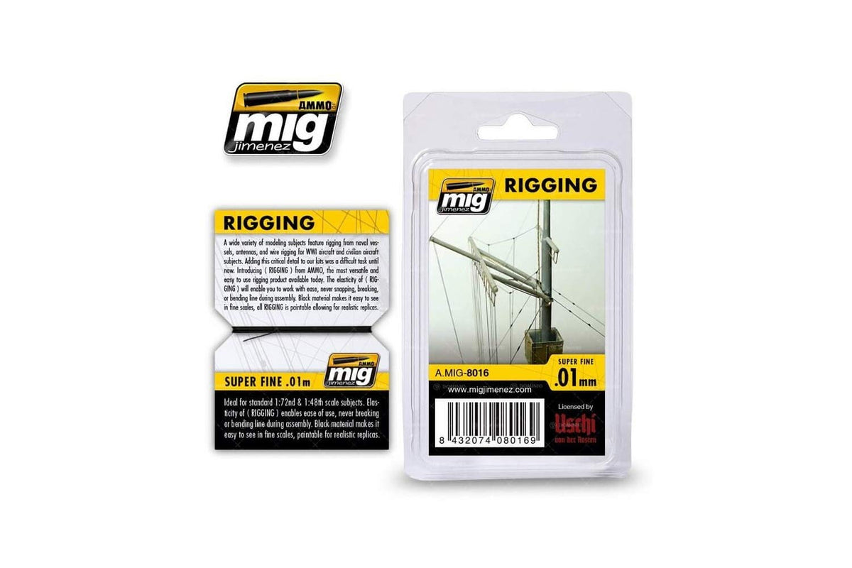 Mig Jimenez Ammo 8016 rigging line in multicolor for fine scale models