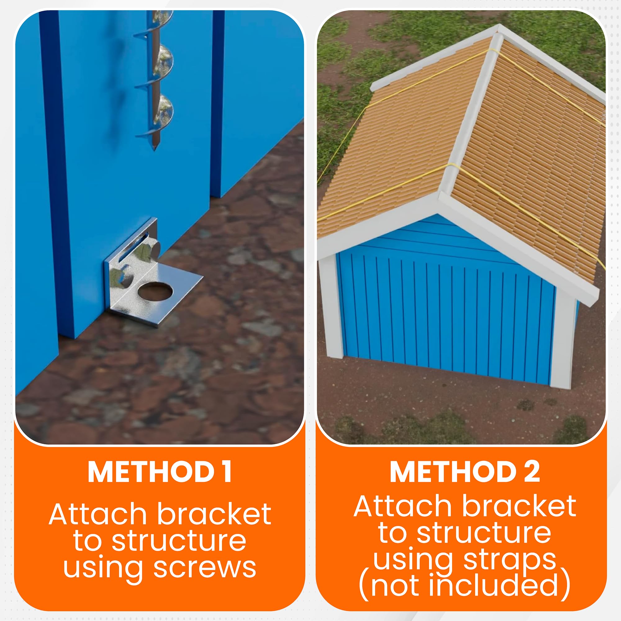 MightyPhine ground anchors wind-resistant option for reliable outdoor setup.