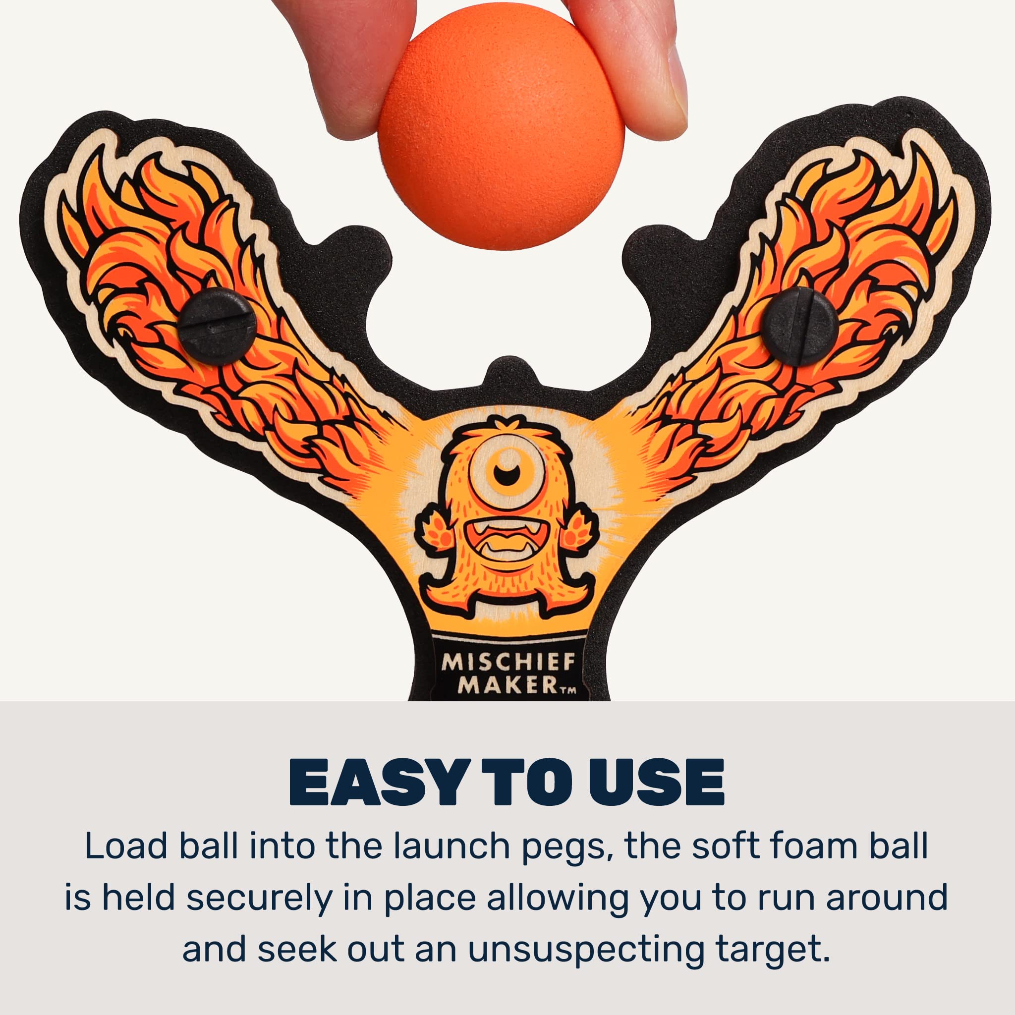 Mighty Fun! Foam balls pack shows soft launch balls for safe indoor or outdoor play.