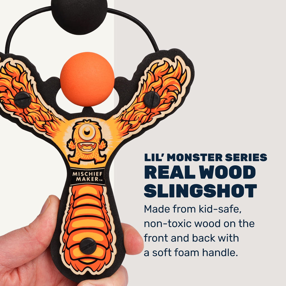 Mighty Fun! Mischief Maker wooden construction closeup features non-toxic finish and sturdy build.