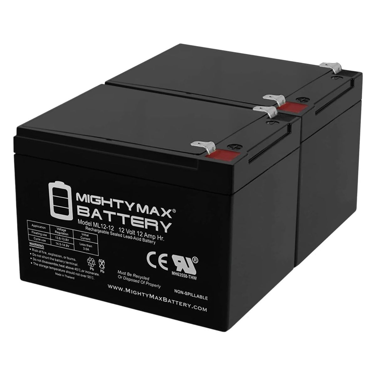 Mighty Max Battery 12V 12Ah SLA battery, reliable backup power option.