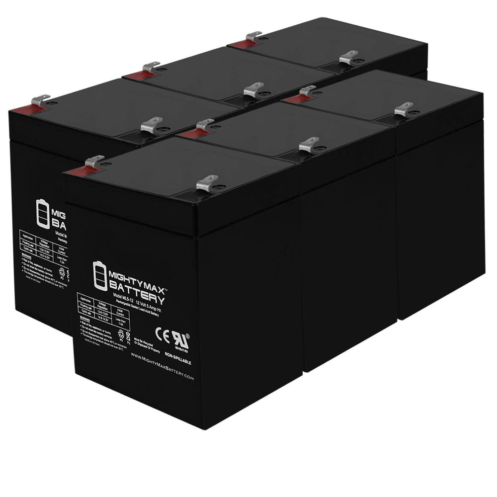 Mighty Max Battery 12V 5Ah SLA pack in compact form for small devices.