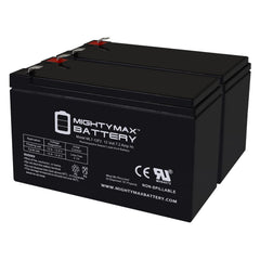 Mighty Max Battery 12V 7Ah F2 front view, ready for replacement in cameras.