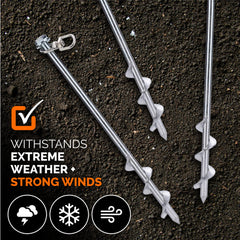 MightyPhine steel anchors close up highlights durable steel construction.