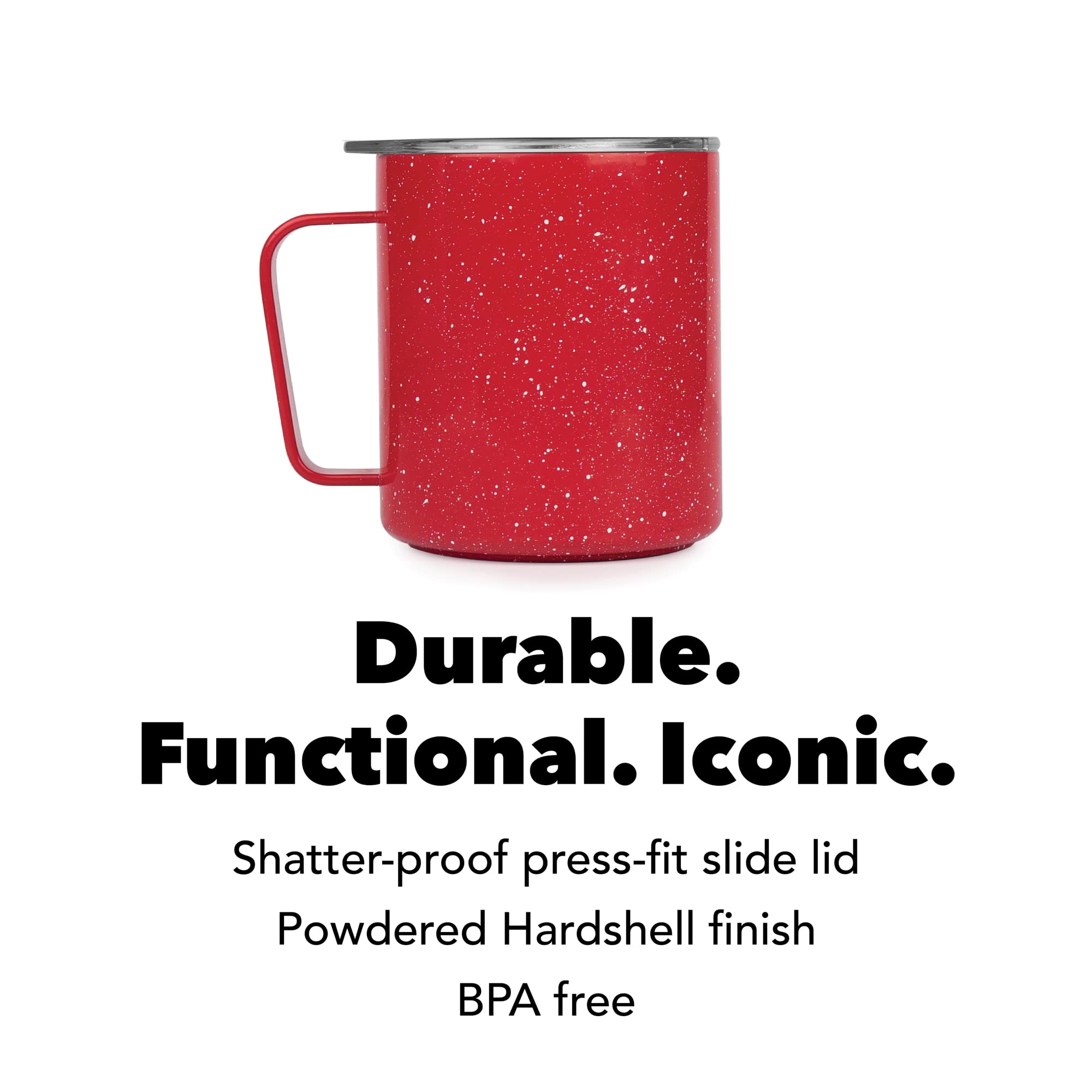MiiR Camp Cup BPA-free construction for safe daily use.