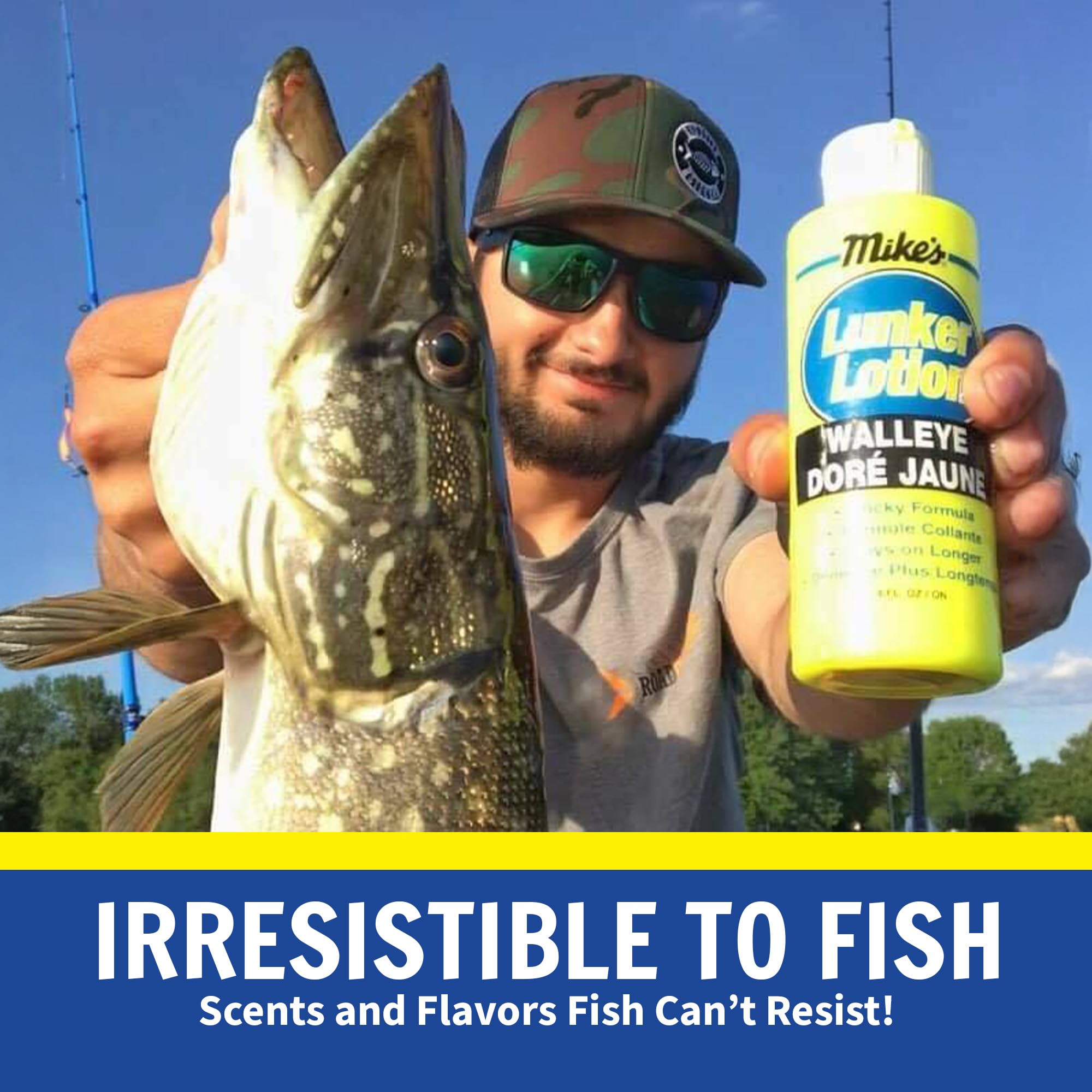 Professional angler using Mike's Lunker Lotion