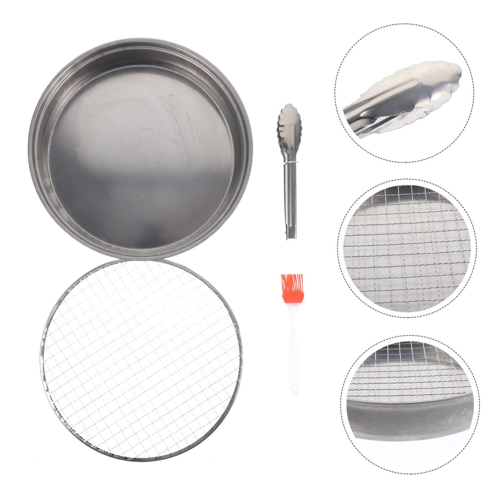 Mikikit brush included for quick cleanup after grilling.