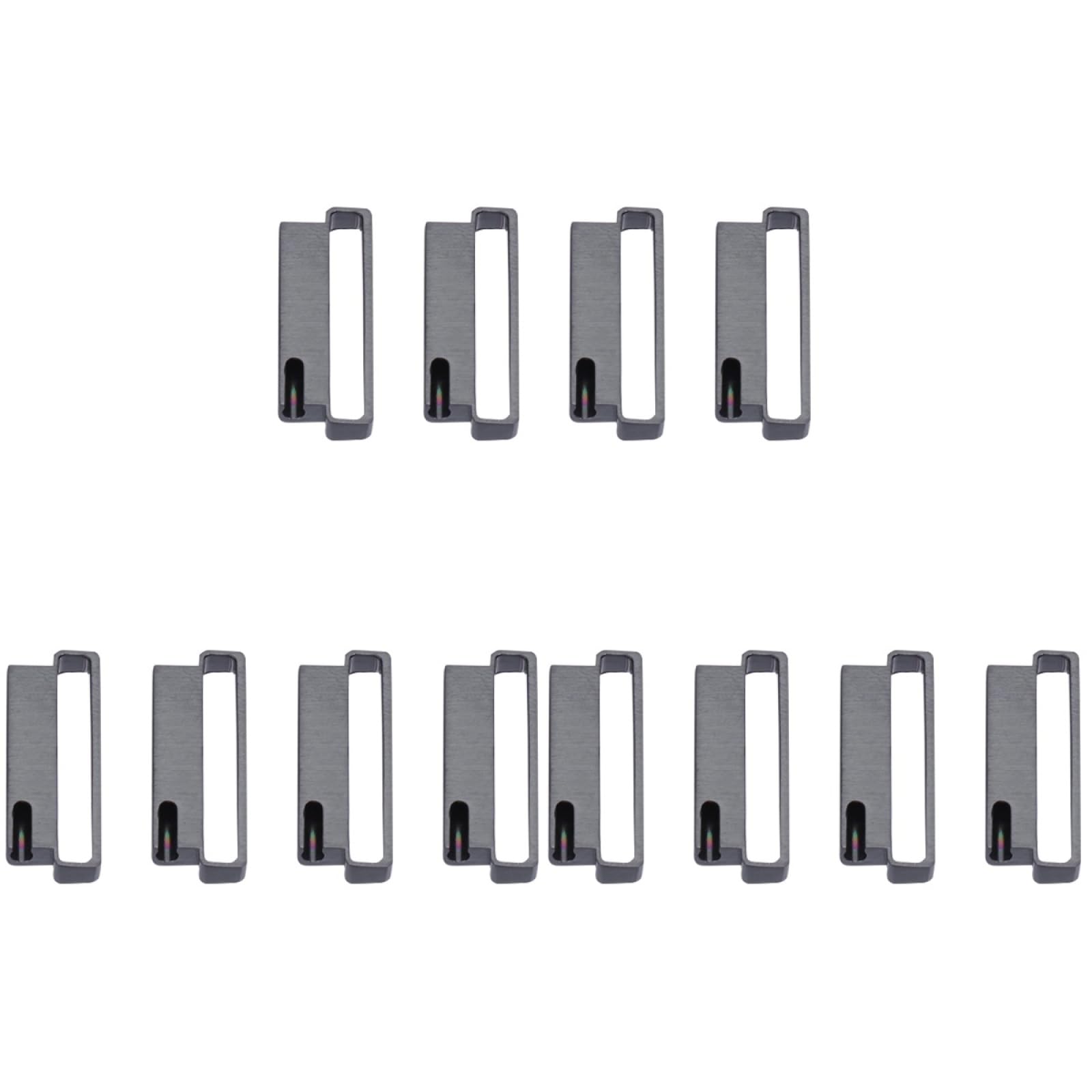 Mikikit stainless steel connector adapter, angled close-up showing a secure band connection.