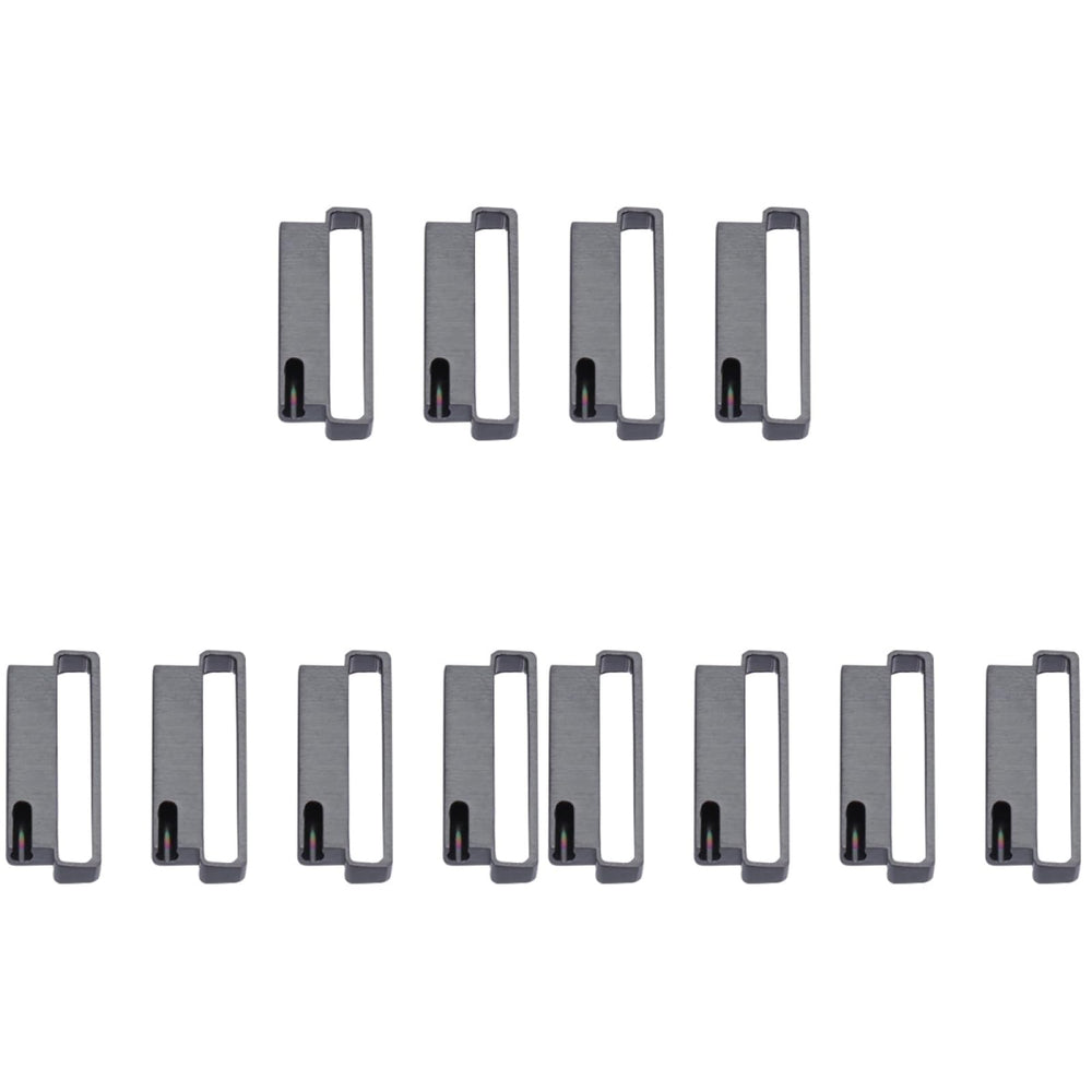 Mikikit stainless steel connector adapter, angled close-up showing a secure band connection.