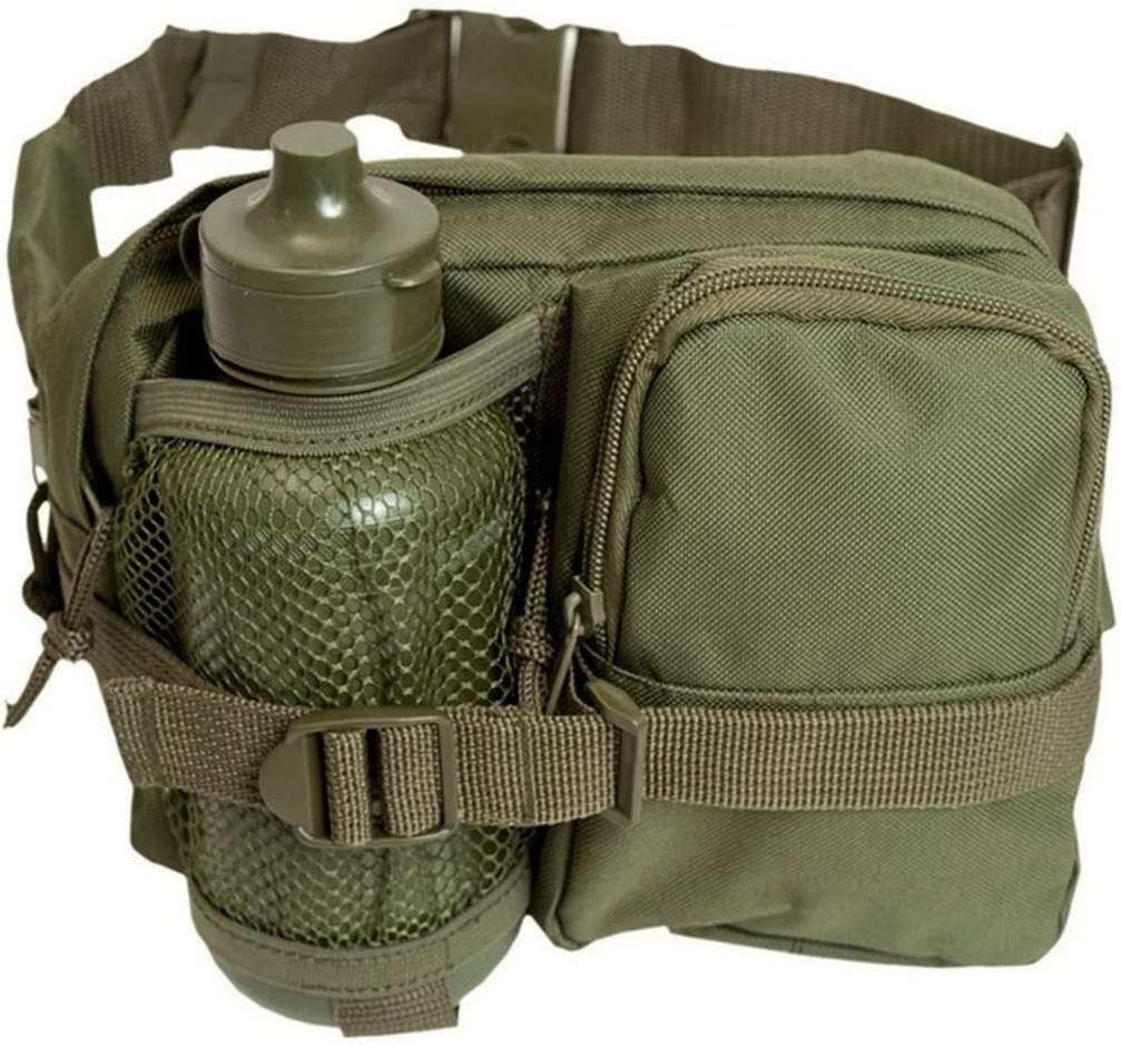 Mil-Tec belt bag with bottle in olive, hands-free hydration during outdoor adventures.