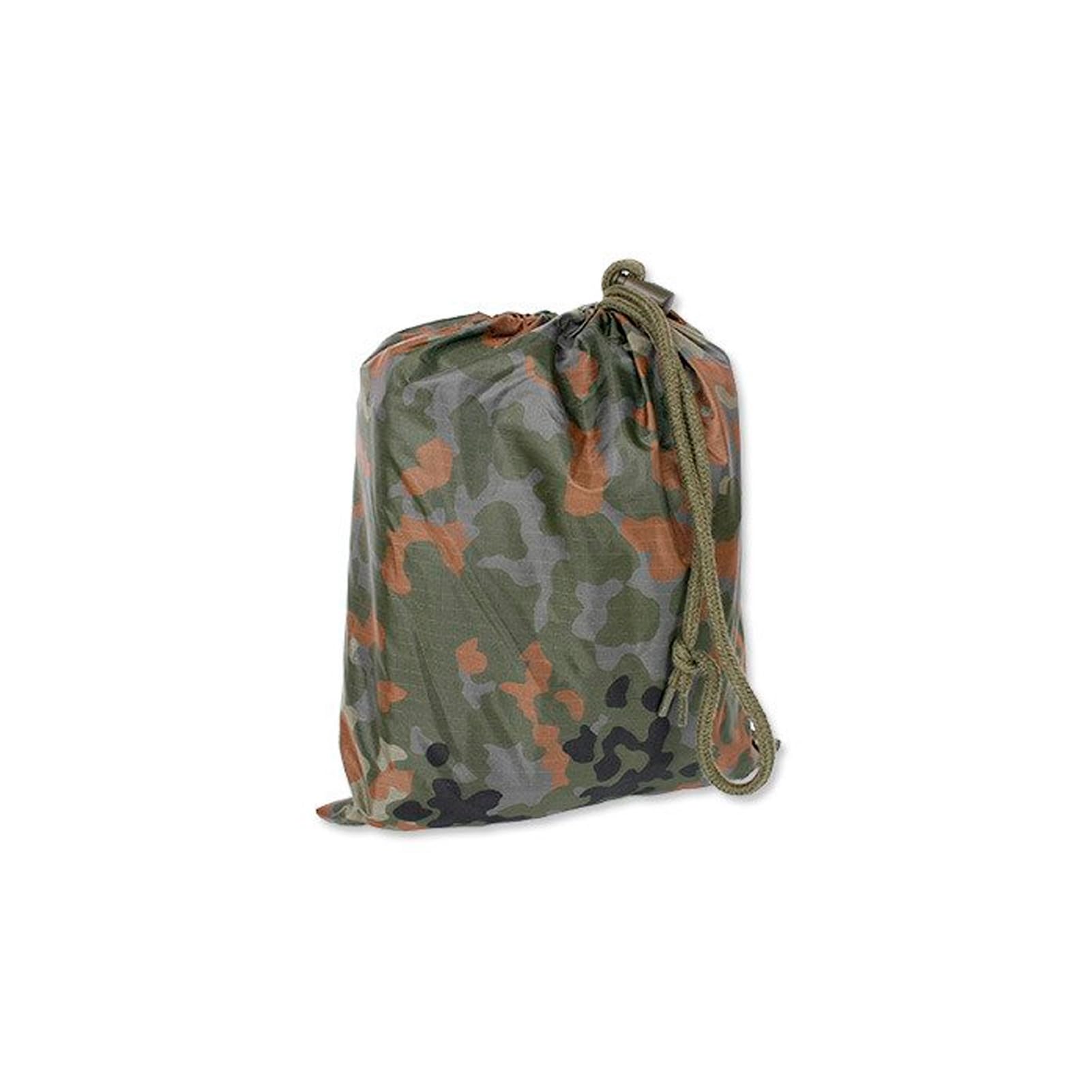 Mil-Tec ripstop poncho bivouac sack use provides emergency shelter in the field.