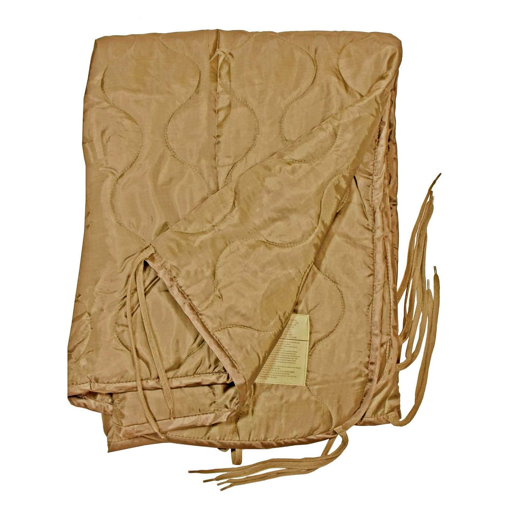 Mil-Tec Ripstop Poncho Liner compact design offers lightweight insulation for backpacking.