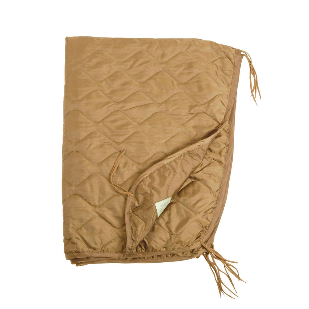 Mil-Tec Ripstop Poncho Liner used as a blanket on cool nights during camping trips.